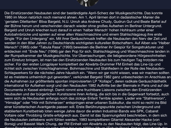 Einstürzende Neubauten Text