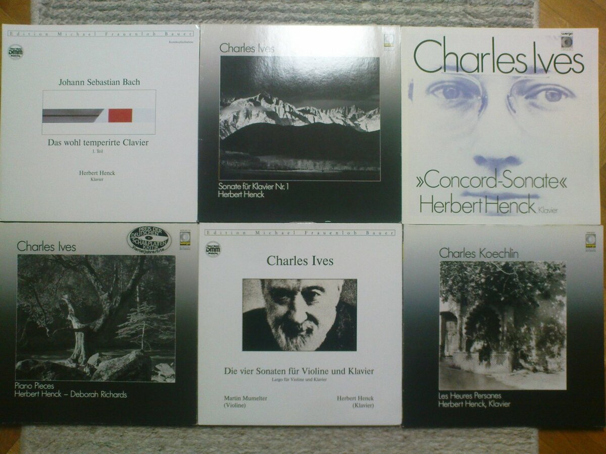 LPs von Herbert Henck: Bach, Ives, Koechlin