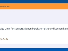 Konversationen Limit erreicht