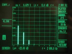 Klirrspektrum_2kHz  und 1W an 8Ohm